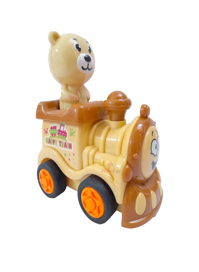 PRIMEFAIR Unbreakable Funny Cartoon Pull Back Friction Power diecast Toy Vehicle Push and Go Crawling Toys for Boys and Girl's Kids, 3 Years (Multicolor) (Happy Train- DORE-COMBO-02) - Image 3